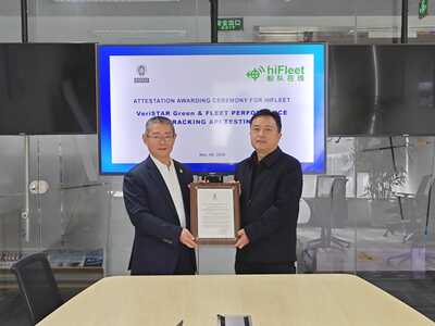 HiFleet receives Bureau Veritas attestation for VeriSTAR Green and fleet performance tracking API